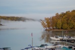 warm water, cool air = Misty river. Minnie lower right.