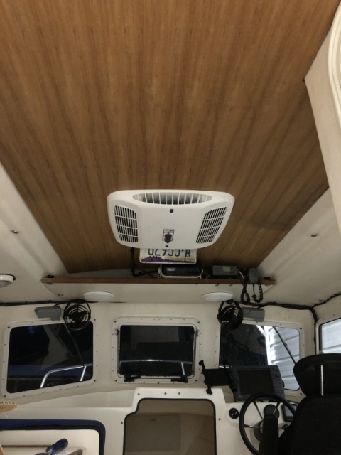 I had Wefings install the A/C.. the roof on the 04 cd25 is not cored and only 1/4 thick. So we used 2 1/4 sheets of exterior plywood and 1) 1/4 sheet of teak plywood. Now the roof is 1 thick very much able to support the A/C