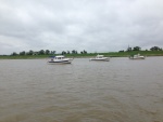 Milling around waiting for the lock to open