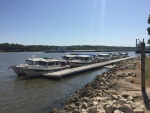 Rafted up on the dock in LaClaire