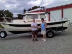 sold the carver and purchased the c-dory.  then sold the c-dory, misty seas, to jim, picutred with me above, and purchased  my last boat: 2006 sea ray