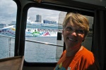 Vicki - happy at the helm