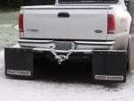 Protection from rocks and debris, these are fully adjustable from dually to ranger size. Each measures two feet wide, I placed them directly behind each wheel.