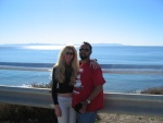 pretty day @ pv ...catalina island in back round Nee nee & Anda!!