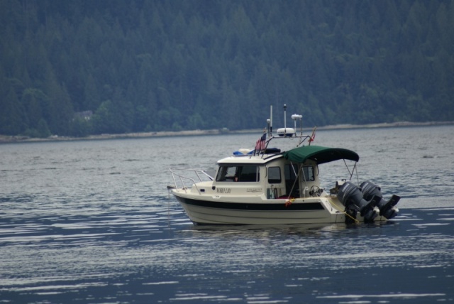 Princess Louisa Inlet Trip, 07-10, 038.  Anchorage at Kinechin Islets, Salmon Inlet, off Sechelt Inlet.