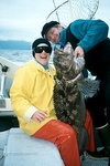 My mother and a nice lingcod - Seward, AK