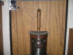 Force 10 Propane heater mounted on inside of door 