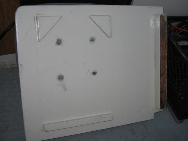 Underside of seat mounting board.