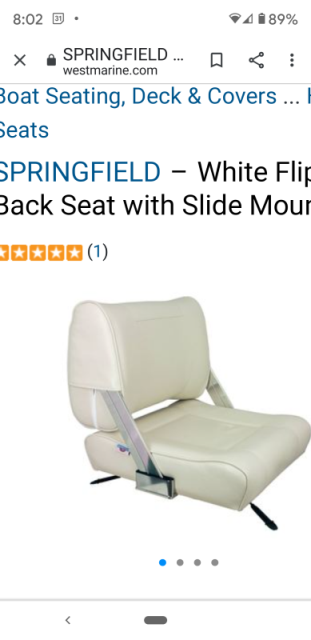 Went with two of these for dinette seating.  Our Ranger Tug had flip back seats and they  worked great