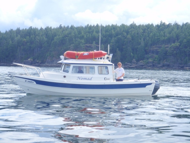 Nomad off Hornby Island.  July 2012.