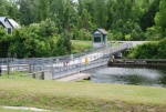 Bridge to Nature Center, abt 100 yards south of dock.