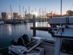 South Beach Marina during an evening Giants game