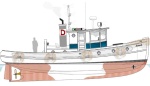 Amak44 - A Sam Devlin design for a 44 foot tug.