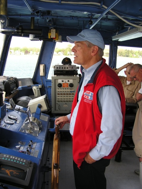 Larry K at the helm of the Gray Fox