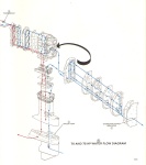 1985 Johnson-Evinrude 70hp Water Flow diagram part B 