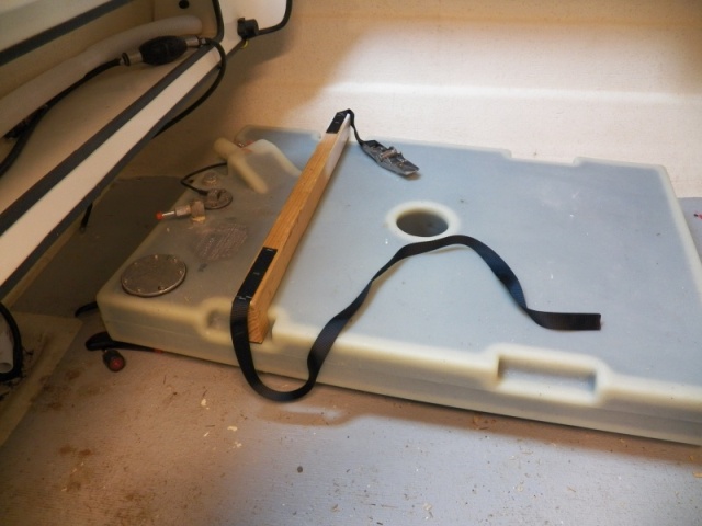 I bought a 23 gal. tank from overstock.com for $140.  It was made by Moeller and used on Lund boats.  In 2011, boat manufacturers were required to install low permeable tanks when they ran out of their older stock. Low permeable tanks have a black nylon lining (as can be seen here).  There are still a lot of older style permiable tanks being sold even though they are new old stock and unused. BoatUS did an experiment where they found that an old style 6 gallon plastic outboard tank lost almost a pint in 6 months.  That's why gas goes bad. 