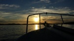 sunset in the San Juans, approaching San Juan Island