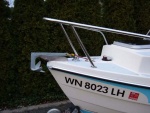 Installed: Bow rail, Haus pipe, Roller and Anchor. Isn't it cute...I've Used bigger Weights for Fishing