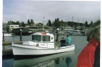 (R/J): That's Les (EQ Marine) on board with the couple who drove up from Medford, OR to take a look at the C- Ranger 21.