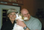 (R/J): Laurie & Scott (of C-Puffin) with their new addition to the C-Dory family, a Corgi named Bella.