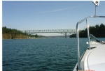 (R/J): Approaching the bridge after leaving Poulsbo.