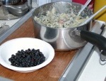 Huckleberries & crab pasta