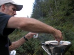 (primative) grilling oysters