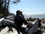 Tom birdwatching, trip through Washington's Olympic Peninsula