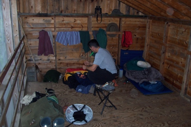 inside the hut, Nevermind Jays undies