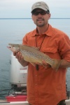 St.Croix Brown trout near Long Island has a yellow hue and foot ball shape. Vrs The Seeforellen strain of browns.