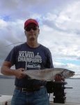 One of 2 coho caught at Picnic Pt, 70-85' down with white uv hootchie