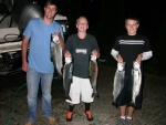 Shipwreck Coho, caught these 5 on 9/1 all 85 - 105' down caught on white UV squid with green twinkle skirt.  3 more caught on 9/2 (Sunday on Labor Day weekend).  9/1/2012