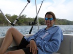 Daughter Jeanine relaxing on Pulinga