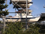 My first view of my boat sitting on the rack at Edmonds