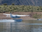 Roosevelt Lake sea plane landing