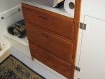 (SEA3PO) teak drawers under driver seat