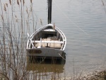 my daughter julia\'s 12 ft. rowing skiff..local pine. Bought when she was one year old, now 20yrs old