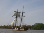 replica British warship, SULTANA..berthed on Chester River