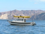 Jeff's boat off Santa Cruz Island