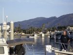 Scott and Joel.
Boat in background is getting live bait at the bait receiver