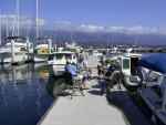 sitting on the dock in the bay