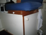 Raised helm seat 2-1/8 inch and added drawer for fishing licenses, registration, etc.
