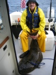 Who cares if it's raining?  This beats the office any day!  (Homer halibut)