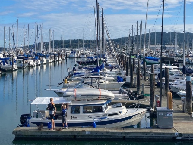 Cap Sante Marina before we head out to the islands