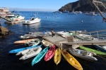 Avalon Casio dinghy dock full of kayaks