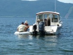 Going ashore at Roberts Beach