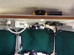 VHF and UHF radios. Center mirror