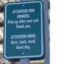 dog sign