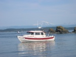 Sea Shift at Clark Island in the San Juans with Mt. Baker in the background. 8/01