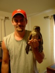 (Sea Wolf) My son Mark and a raptor he rescued and set free!